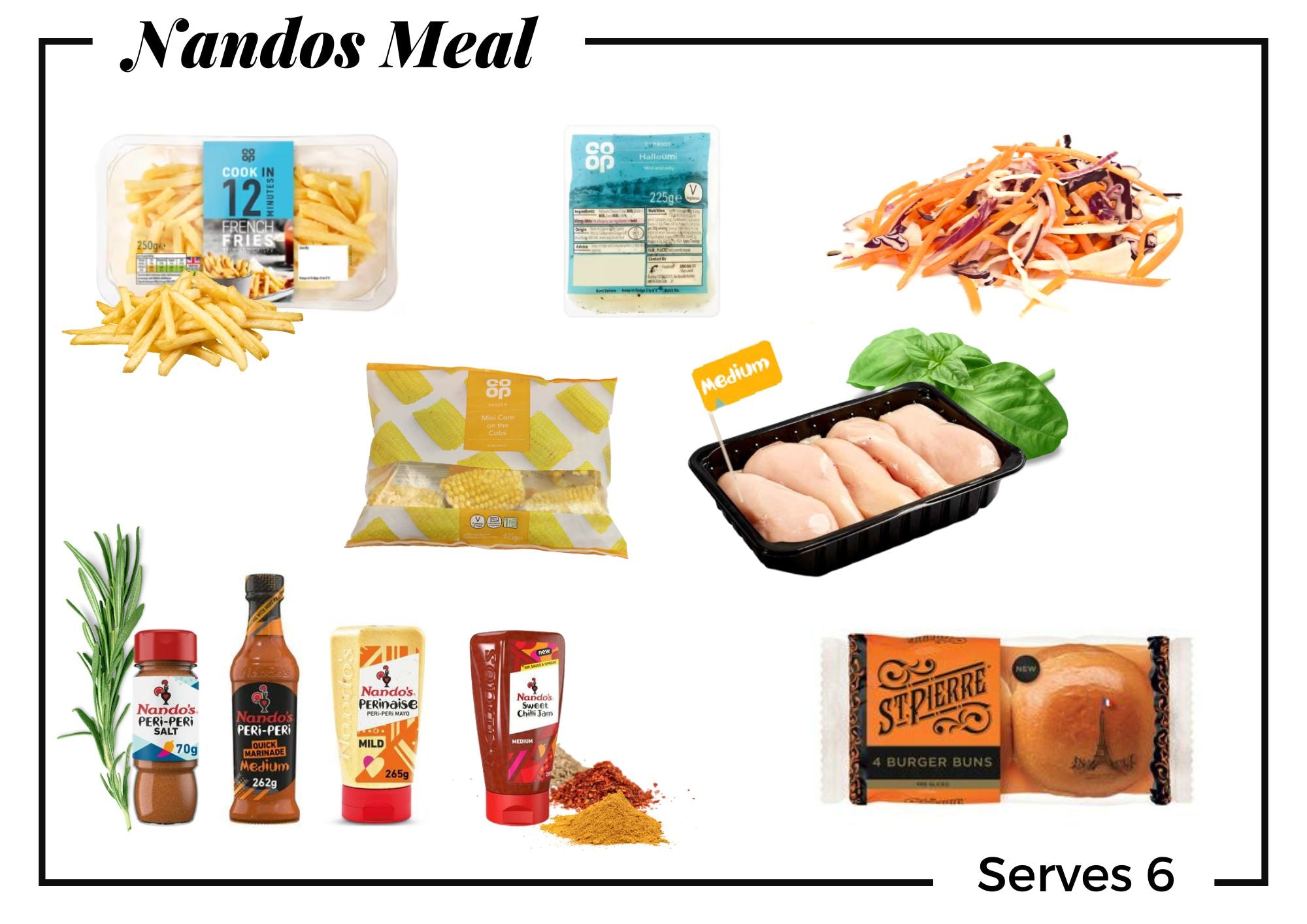 Nandos Meal Kit Serve 6