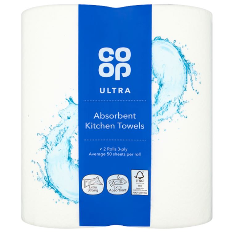 Co Op Kitchen Towel Ultra Absorbant 2PK