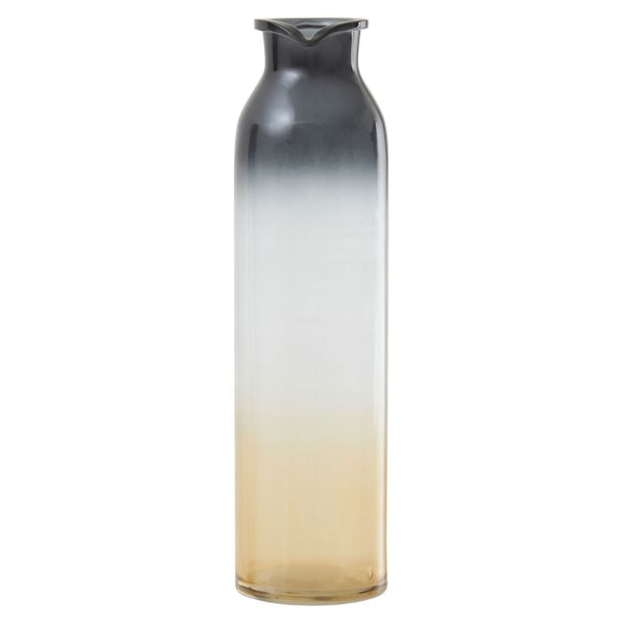 Glynn Large Glass Bottle Vase Black Gold