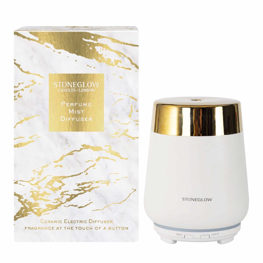 Stoneglow Luna - Perfume Mist Diffuser White/Gold